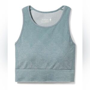 Smartwool Intraknit Crop Bra - Blue